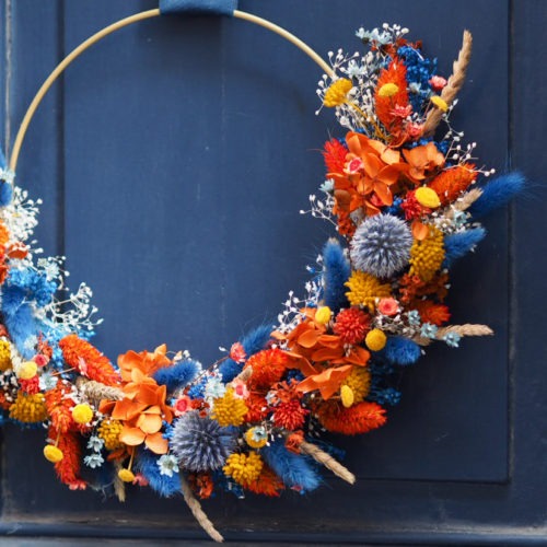 Atelier demie-couronne de fleurs séchées – Samedi 15 Mars